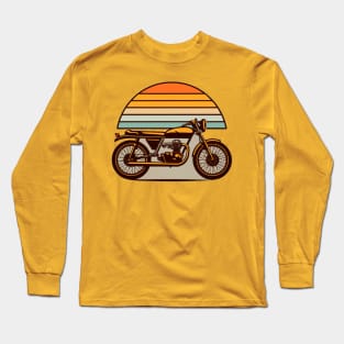 Motorcycle 1970’s Graphic Design Long Sleeve T-Shirt